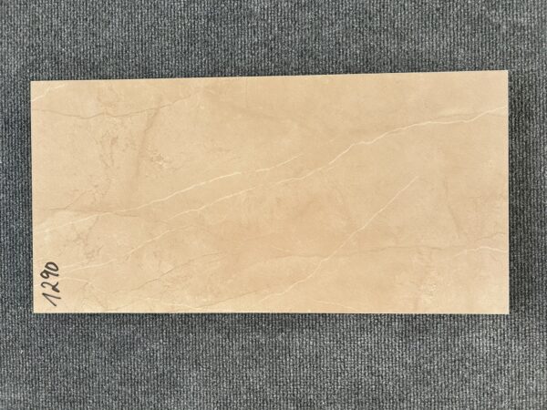 Foto einer einzelnen Bodenfliese in brauner Farbe. Format: 25cm x 50cm.