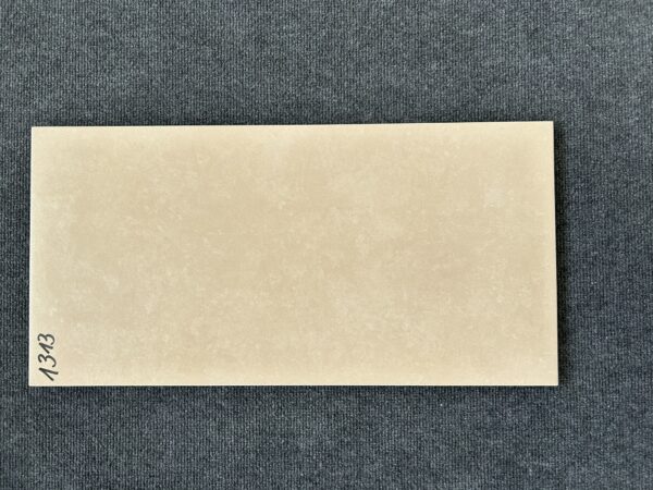 Foto einer einzelnen Bodenfliese im Format 30cm x 60cm und im Farbton Beige.